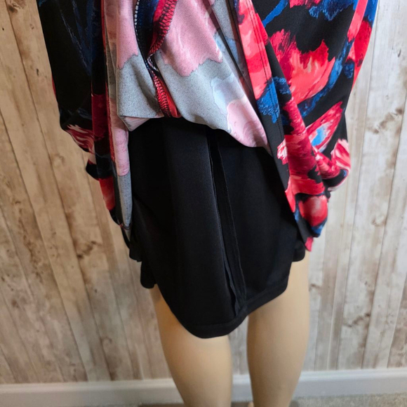 Ivanka Trump Floral Print Dress Size M Black Red Blue - Picture 5 of 10